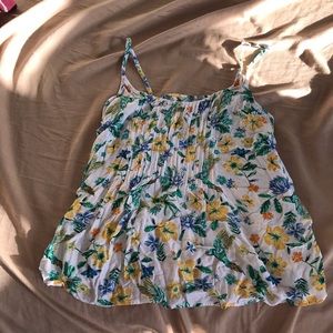 Flowered old navy tank top